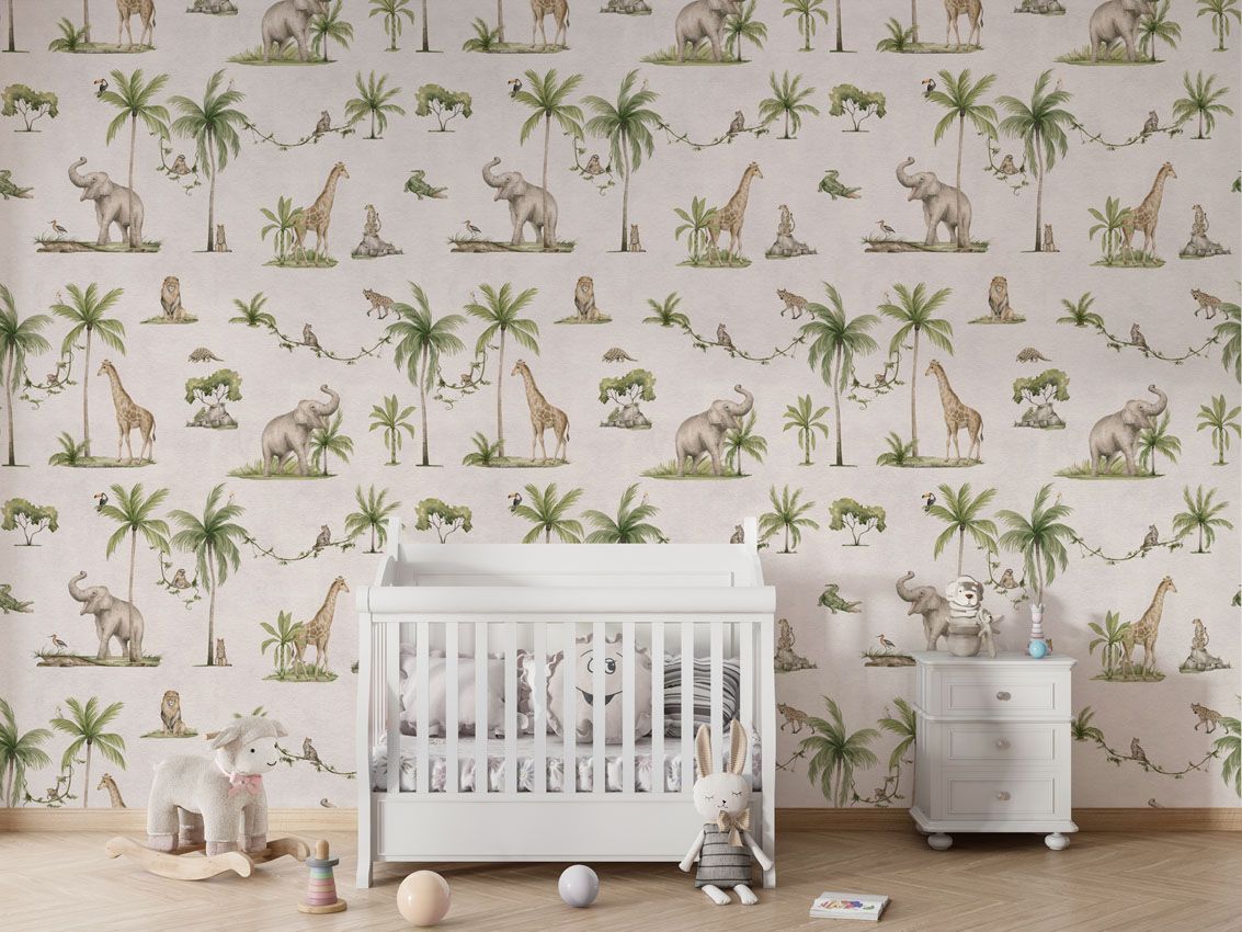 Joyful Jungle - White - Le Petit Marché Home Furniture