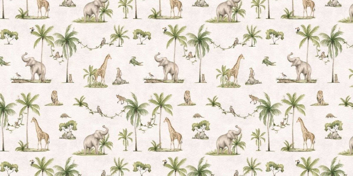 Joyful Jungle - White - Le Petit Marché Home Furniture