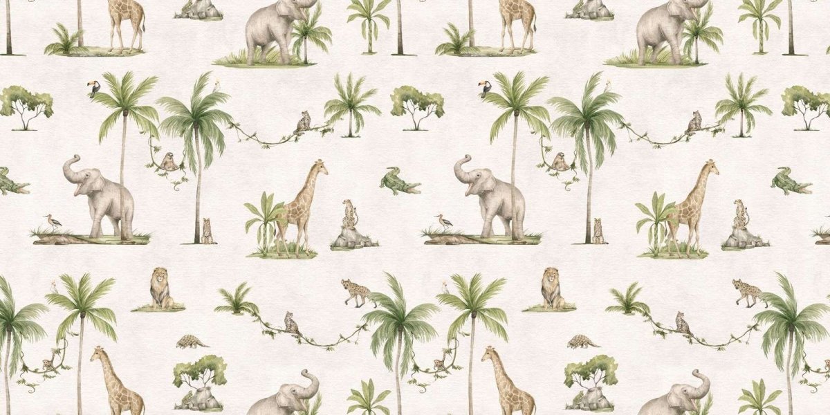 Joyful Jungle - White - Le Petit Marché Home Furniture