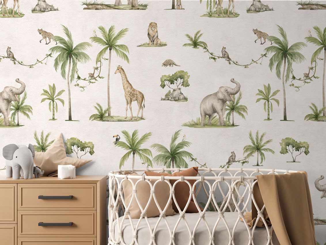 Joyful Jungle - White - Le Petit Marché Home Furniture