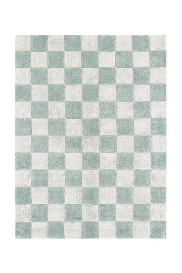 Kitchen Tiles Blue Sage, Washable Rug - Le Petit Marché Home Furniture