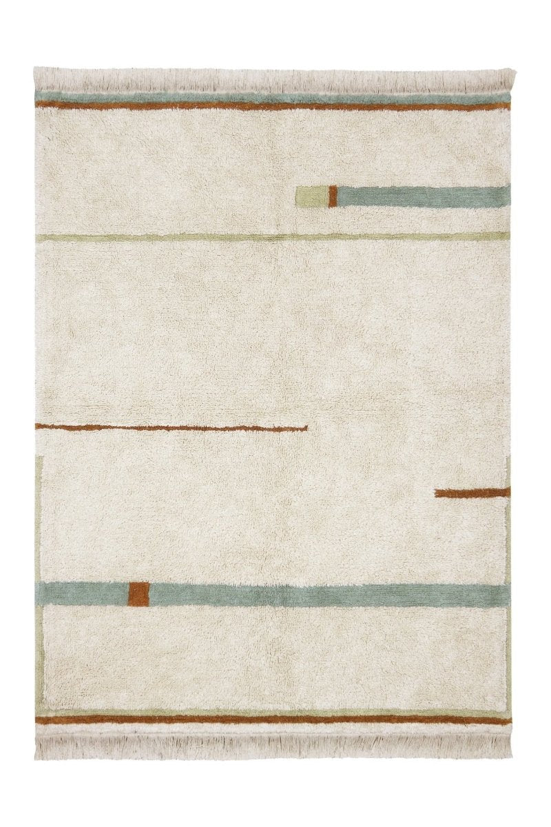 Lanes Vintage Blue - Medium, Washable Rug - Le Petit Marché Home Furniture