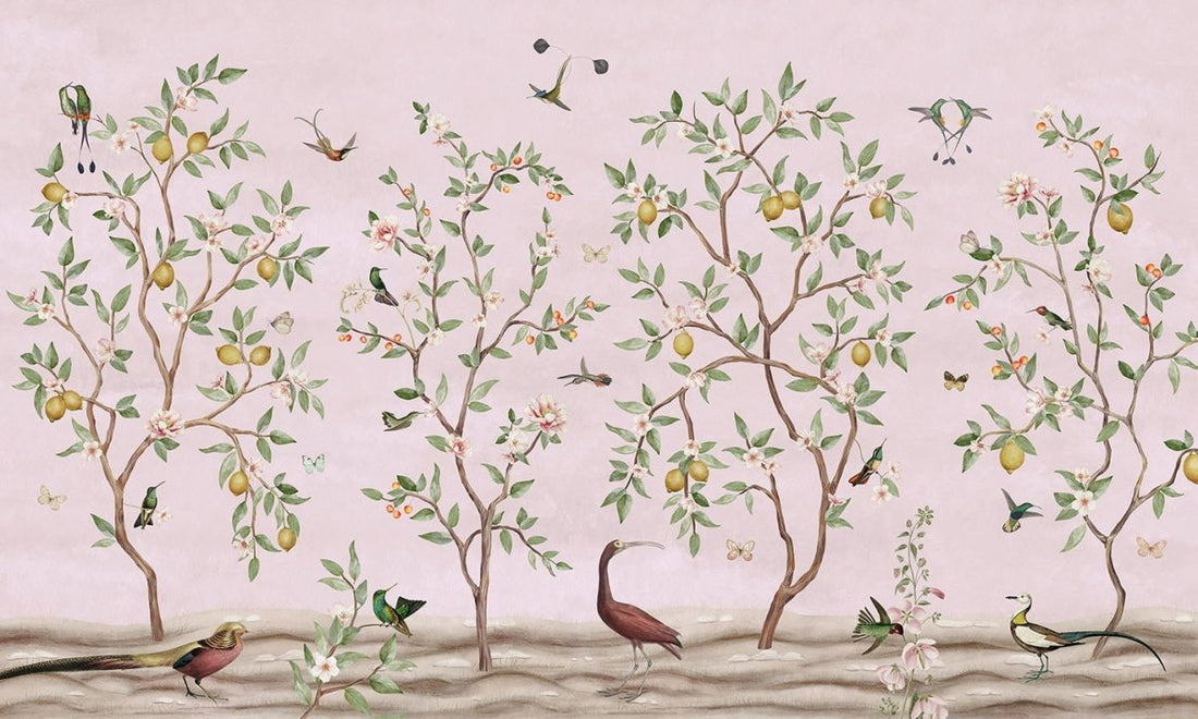 Lemon Tree Chinoiserie - Pink - Le Petit Marché Home Furniture