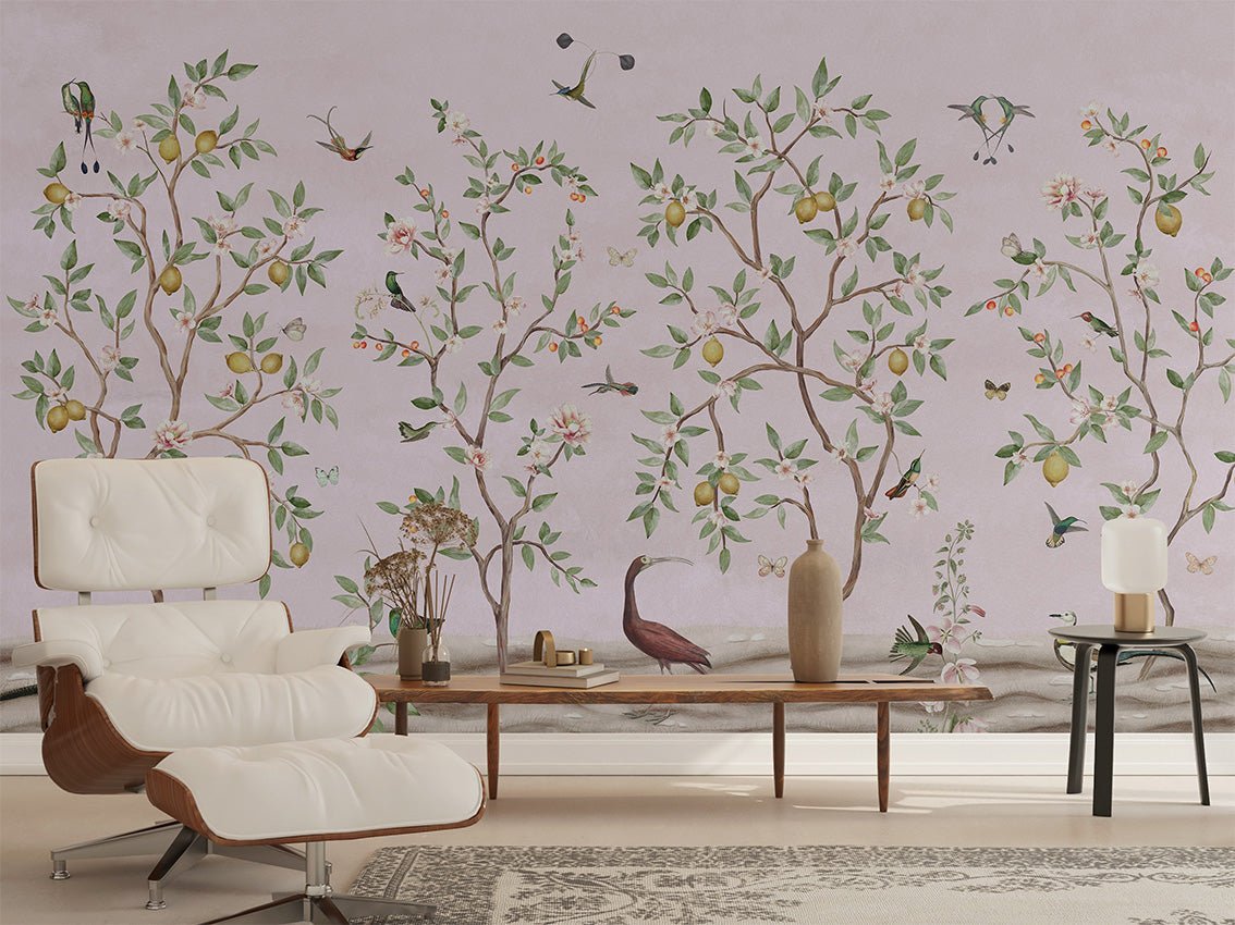 Lemon Tree Chinoiserie - Pink - Le Petit Marché Home Furniture