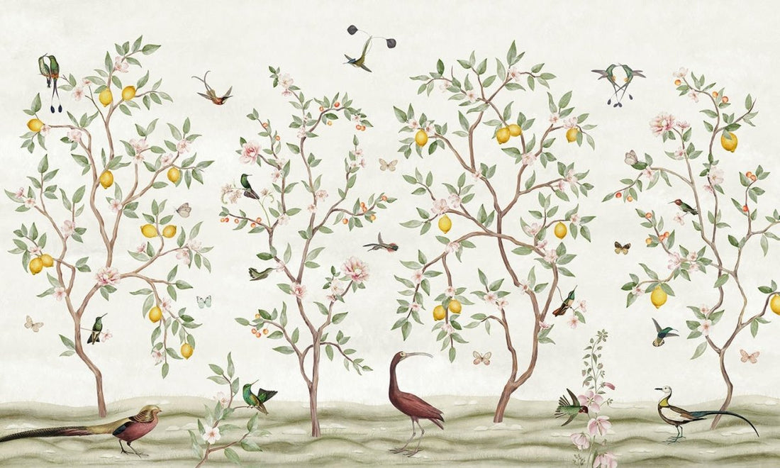 Lemon Tree Chinoiserie - White - Le Petit Marché Home Furniture