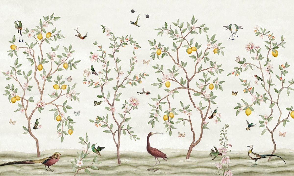 Lemon Tree Chinoiserie - White - Le Petit Marché Home Furniture