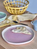 Louisa Plate Rose, Stoneware (D27) - Le Petit Marché Home Furniture