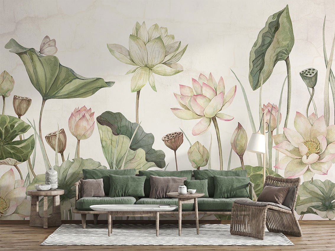 Lovely Water Lillies - Le Petit Marché Home Furniture