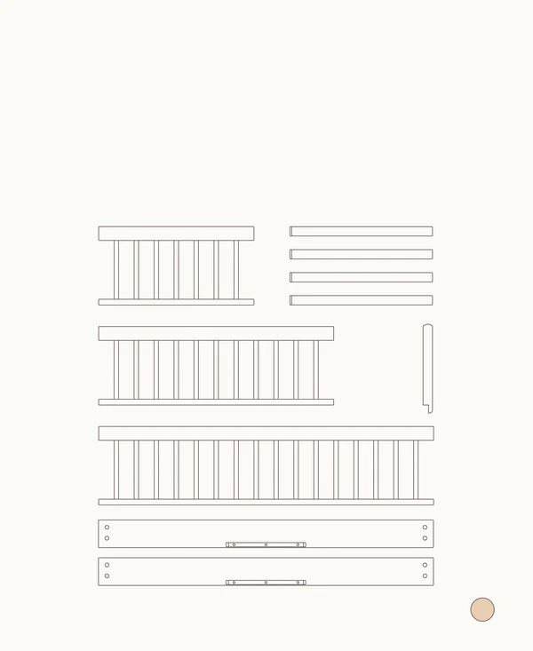 Mini+ junior kit (additional parts to Mini+ cot bed), oak - Le Petit Marché Home Furniture