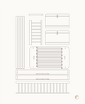 Mini+ low loft bed to low bunk bed, white/oak - Le Petit Marché Home Furniture