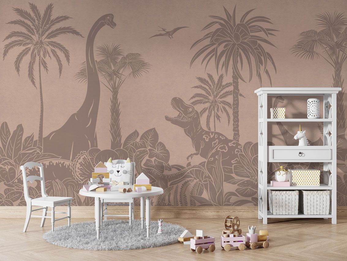 Monochrome Dino - Pink Vintage - Le Petit Marché Home Furniture