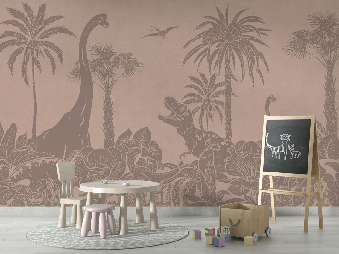 Monochrome Dino - Pink Vintage - Le Petit Marché Home Furniture