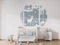 Monochrome Forest - Blue - Circle - Le Petit Marché Home Furniture