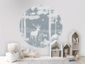 Monochrome Forest - Blue - Circle - Le Petit Marché Home Furniture