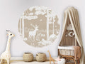 Monochrome Forest - Brown - Circle - Le Petit Marché Home Furniture