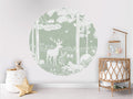 Monochrome Forest - Green - Circle - Le Petit Marché Home Furniture