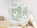 Monochrome Forest - Green - Circle - Le Petit Marché Home Furniture