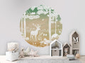 Monochrome Forest - Green Sky - Circle - Le Petit Marché Home Furniture