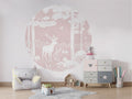 Monochrome Forest - Pink - Circle - Le Petit Marché Home Furniture