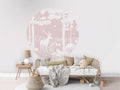 Monochrome Forest - Pink - Circle - Le Petit Marché Home Furniture