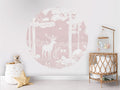 Monochrome Forest - Pink - Circle - Le Petit Marché Home Furniture