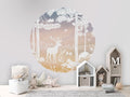 Monochrome Forest - Pink Sky - Circle - Le Petit Marché Home Furniture