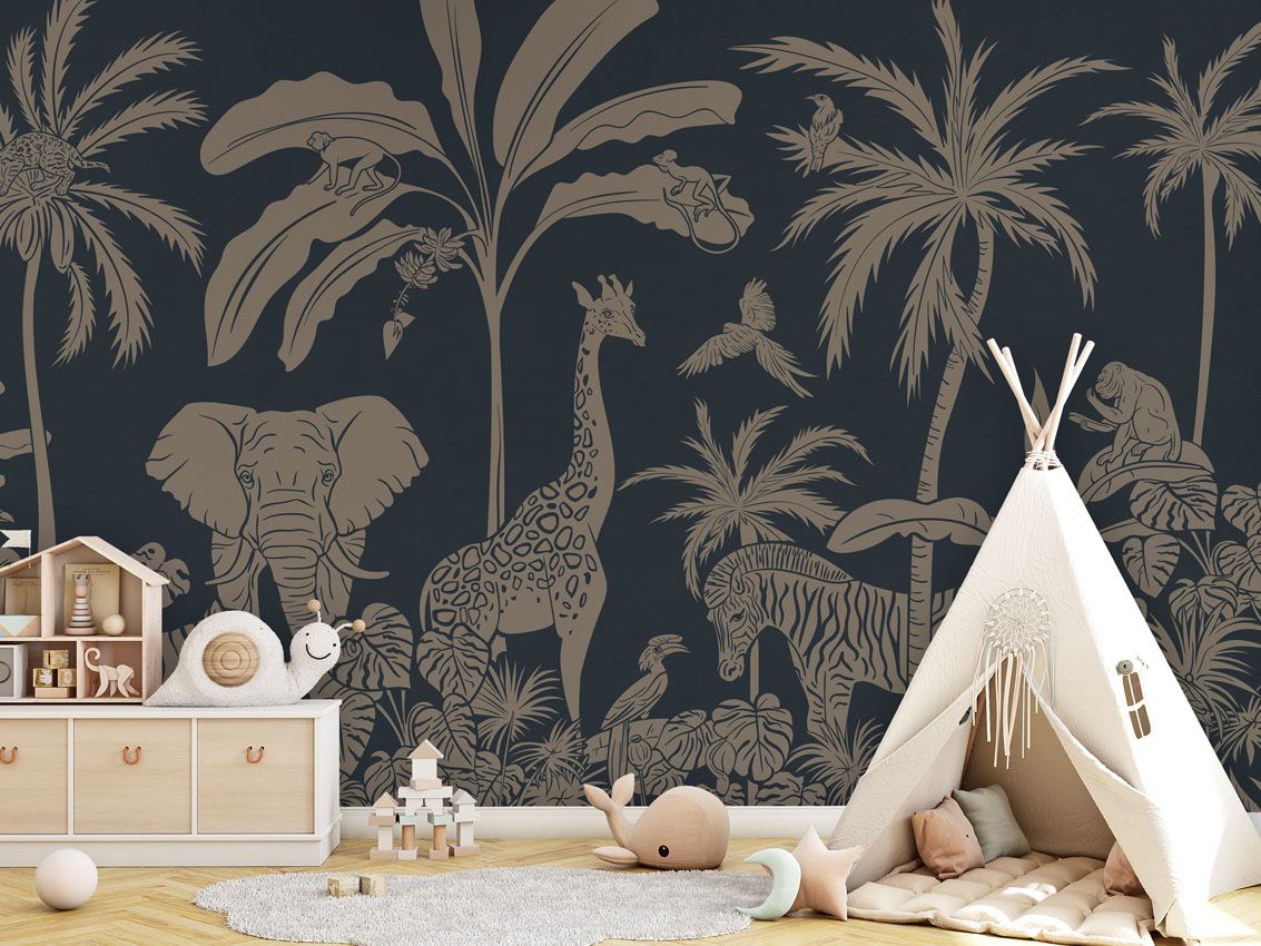 Monochrome Jungle - Blue Vintage - Le Petit Marché Home Furniture