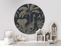 Monochrome Jungle - Blue Vintage - Circle - Le Petit Marché Home Furniture