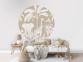 Monochrome Jungle - Brown - Circle - Le Petit Marché Home Furniture