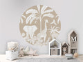 Monochrome Jungle - Brown - Circle - Le Petit Marché Home Furniture