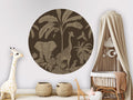 Monochrome Jungle - Brown Vintage - Circle - Le Petit Marché Home Furniture