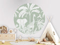 Monochrome Jungle - Green - Circle - Le Petit Marché Home Furniture