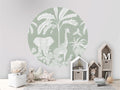 Monochrome Jungle - Green - Circle - Le Petit Marché Home Furniture