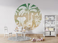 Monochrome Jungle - Green Sky - Circle - Le Petit Marché Home Furniture