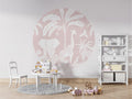 Monochrome Jungle - Pink - Circle - Le Petit Marché Home Furniture