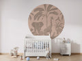 Monochrome Jungle - Pink Vintage - Circle - Le Petit Marché Home Furniture