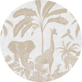 Monochrome Jungle - White Vintage - Circle - Le Petit Marché Home Furniture