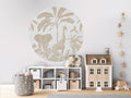 Monochrome Jungle - White Vintage - Circle - Le Petit Marché Home Furniture