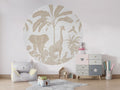 Monochrome Jungle - White Vintage - Circle - Le Petit Marché Home Furniture