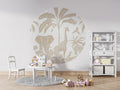 Monochrome Jungle - White Vintage - Circle - Le Petit Marché Home Furniture