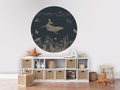 Monochrome Sea - Blue Vintage - Circle - Le Petit Marché Home Furniture