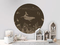 Monochrome Sea - Brown Vintage - Circle - Le Petit Marché Home Furniture