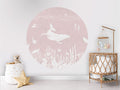 Monochrome Sea - Pink - Circle - Le Petit Marché Home Furniture