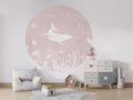 Monochrome Sea - Pink - Circle - Le Petit Marché Home Furniture