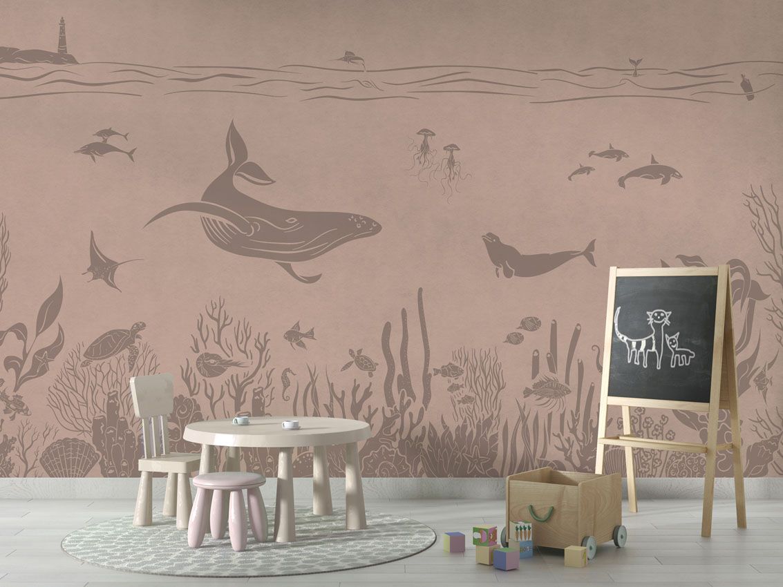 Monochrome Sea - Pink Vintage - Le Petit Marché Home Furniture