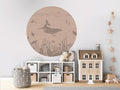 Monochrome Sea - Pink Vintage - Circle - Le Petit Marché Home Furniture