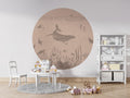 Monochrome Sea - Pink Vintage - Circle - Le Petit Marché Home Furniture