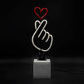 Neon 'Finger Heart' Sign - Le Petit Marché Home Furniture