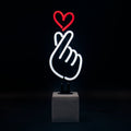 Neon 'Finger Heart' Sign - Le Petit Marché Home Furniture