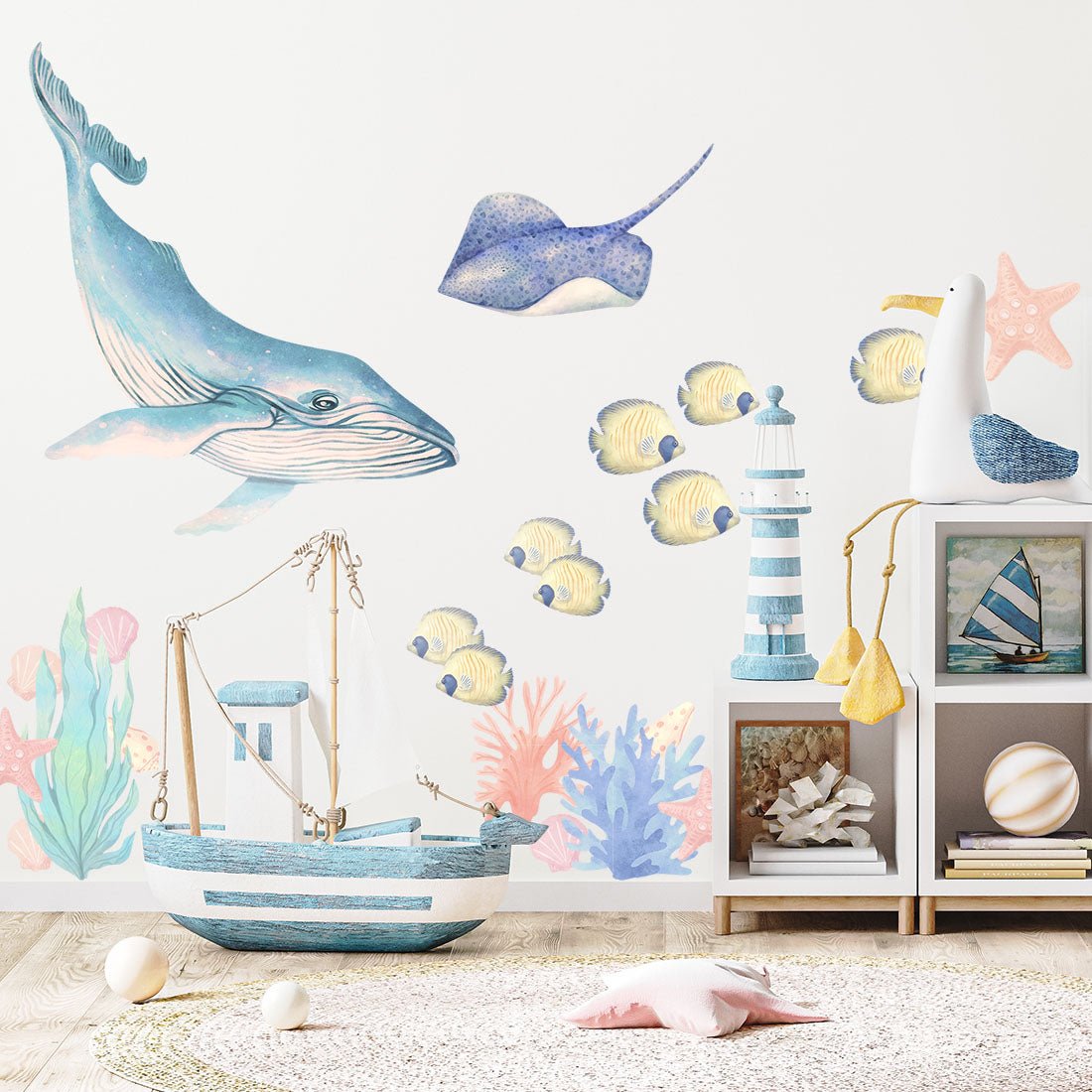 Ocean Animals I, Wall Stickers - Le Petit Marché Home Furniture